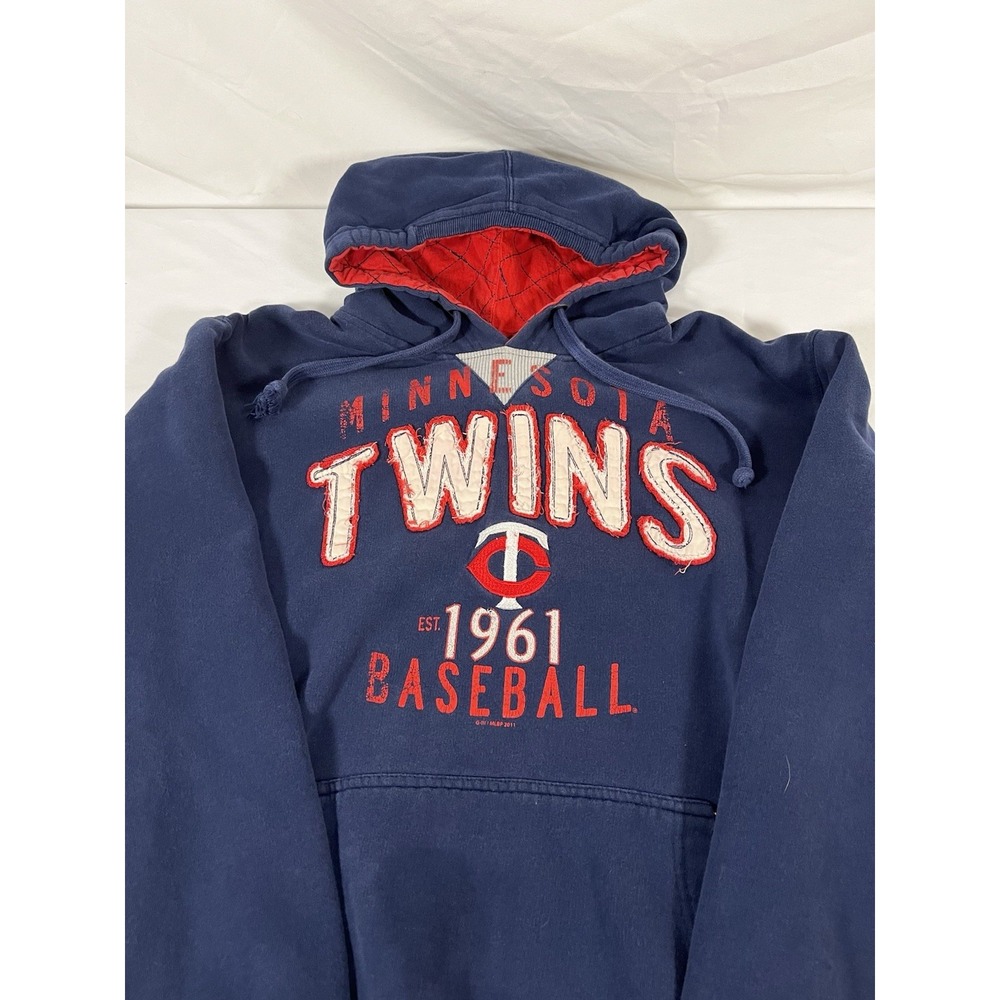 Vintage Minnesota Twins MLB Hoodie Sweatshirt Mens Medium G-III Sports Navy